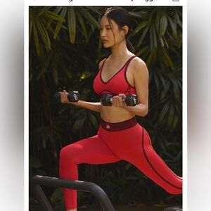 Alo Yoga Airlift High-Waist 7/8 Line Up Legging Red Hot Summer BNWT